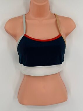 Nani Swimwear Prizm Shaka Colorblock Bralette Bikini Top | Navy Multi | XS